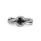 3 - Aimee Signature Black and White Diamond Bypass Halo Engagement Ring 