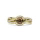 3 - Aimee Signature Smoky Quartz and Diamond Bypass Halo Engagement Ring 