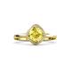 3 - Anneka Signature Yellow Sapphire and Diamond Halo Engagement Ring 