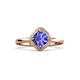 3 - Anneka Signature Tanzanite and Diamond Halo Engagement Ring 