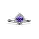 3 - Anneka Signature Iolite and Diamond Halo Engagement Ring 