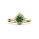 3 - Anneka Signature Diamond and Lab Created Alexandrite Halo Engagement Ring 