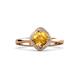 3 - Anneka Signature Citrine and Diamond Halo Engagement Ring 
