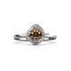 3 - Anneka Signature Smoky Quartz and Diamond Halo Engagement Ring 