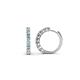 1 - Raya Round Aquamarine and Diamond Hoop Earrings 