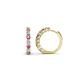 1 - Raya Round Pink Tourmaline and Diamond Hoop Earrings 