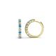 1 - Raya Round Blue Topaz and Diamond Hoop Earrings 