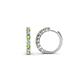 1 - Raya Round Peridot and Diamond Hoop Earrings 