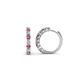 1 - Raya Round Rhodolite Garnet and Diamond Hoop Earrings 