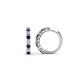 1 - Raya Round Blue Sapphire and Diamond Hoop Earrings 