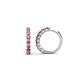 1 - Raya Round Pink Tourmaline Hoop Earrings 