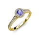 3 - Arael Tanzanite and Diamond Halo Engagement Ring 