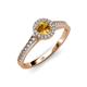 3 - Arael Citrine and Diamond Halo Engagement Ring 