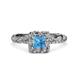 2 - Allene Signature Princess Cut Halo Engagement Ring 