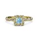2 - Allene Signature Princess Cut Halo Engagement Ring 