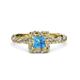 2 - Allene Signature Princess Cut Halo Engagement Ring 