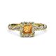 2 - Allene Signature Princess Cut Halo Engagement Ring 