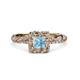 2 - Allene Signature Princess Cut Halo Engagement Ring 