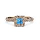 2 - Allene Signature Princess Cut Halo Engagement Ring 