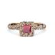 2 - Allene Signature Princess Cut Halo Engagement Ring 