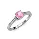 3 - Enlai Pink Tourmaline and Diamond Engagement Ring 