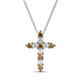 1 - Abella Citrine and Diamond Cross Pendant 