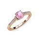 3 - Enlai Pink Tourmaline and Diamond Engagement Ring 