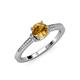 3 - Enlai Citrine and Diamond Engagement Ring 