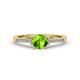 4 - Enlai Peridot and Diamond Engagement Ring 