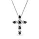 1 - Abella Black and White Diamond Cross Pendant 