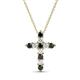1 - Abella Black and White Diamond Cross Pendant 