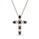 1 - Abella Black and White Diamond Cross Pendant 