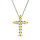 1 - Abella Yellow Sapphire and Diamond Cross Pendant 