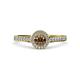 4 - Arael Smoky Quartz and Diamond Halo Engagement Ring 