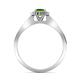 6 - Arael Peridot and Diamond Halo Engagement Ring 