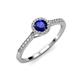 3 - Cyra Blue Sapphire and Diamond Halo Engagement Ring 