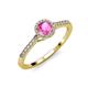 3 - Cyra Pink Sapphire and Diamond Halo Engagement Ring 