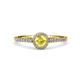 4 - Cyra Yellow Sapphire and Diamond Halo Engagement Ring 