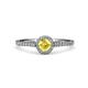 4 - Cyra Yellow Sapphire and Diamond Halo Engagement Ring 