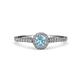 4 - Cyra Aquamarine and Diamond Halo Engagement Ring  