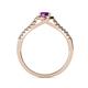 6 - Cyra Amethyst and Diamond Halo Engagement Ring 