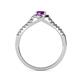 6 - Cyra Amethyst and Diamond Halo Engagement Ring  