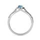 6 - Cyra Blue Topaz and Diamond Halo Engagement Ring  