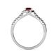 6 - Cyra Ruby and Diamond Halo Engagement Ring  