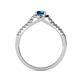 6 - Cyra Blue and White Diamond Halo Engagement Ring  