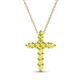 1 - Abella Yellow Sapphire Cross Pendant 