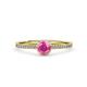 4 - Irene Pink Sapphire and Diamond Halo Engagement Ring 