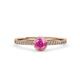 4 - Irene Pink Sapphire and Diamond Halo Engagement Ring 
