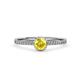 4 - Irene Yellow Sapphire and Diamond Halo Engagement Ring 
