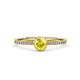 4 - Irene Yellow Sapphire and Diamond Halo Engagement Ring 